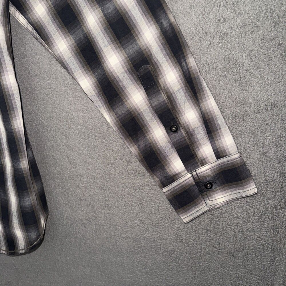 Buffalo David Bitton Shirt Medium Plaid Long Sleeve Back Graphic Button Up NWT - Picture 14 of 16
